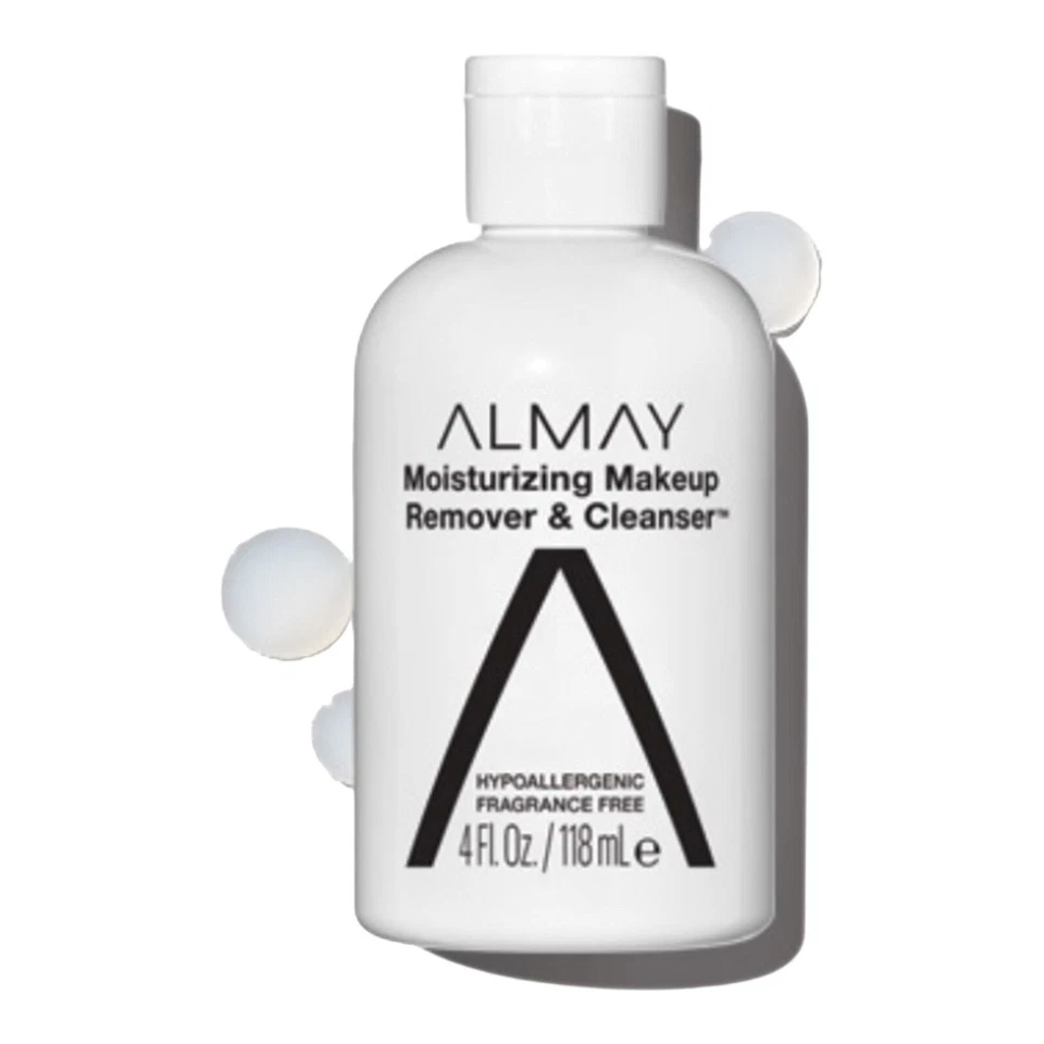 Almay Moisturizing MAKEUP REMOVER & FACE CLEANSER 4oz Bottle Fragrance Free - Image 3 of 4