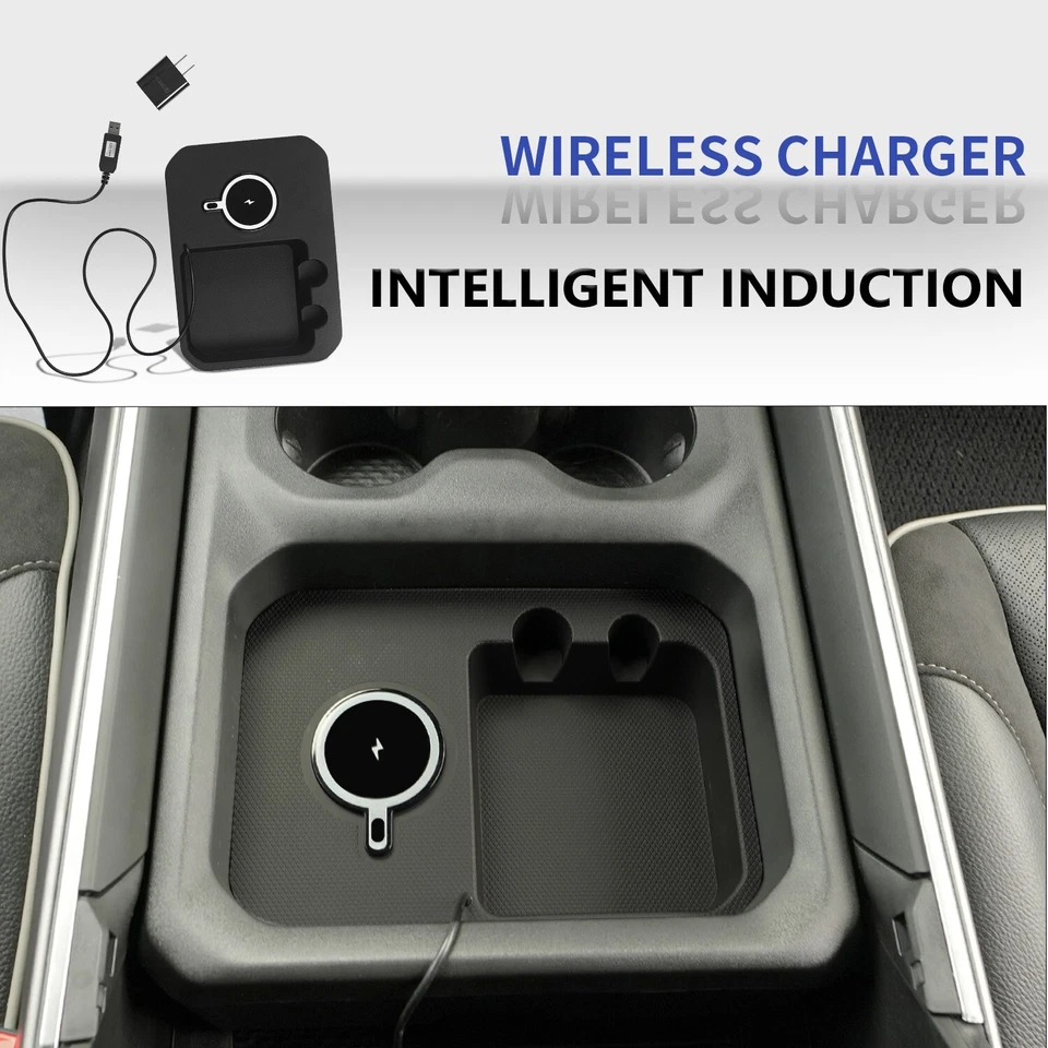 For 2019-25 Dodge Ram 1500 2500 Magnetic Car Wireless Charger Car Charging Tray Foto 2 de 4