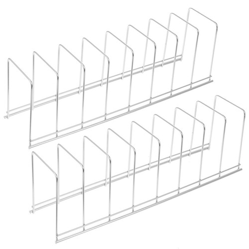 2pcs Stainless Steel Pot Organizer Pot Lid Organizer Rack Serving Tray Organizer - Picture 7 of 12