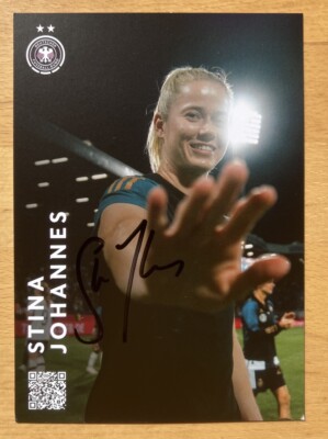 Stina Johannes AK DFB Frauen Olympia 2024 Autogrammkarte original signiert