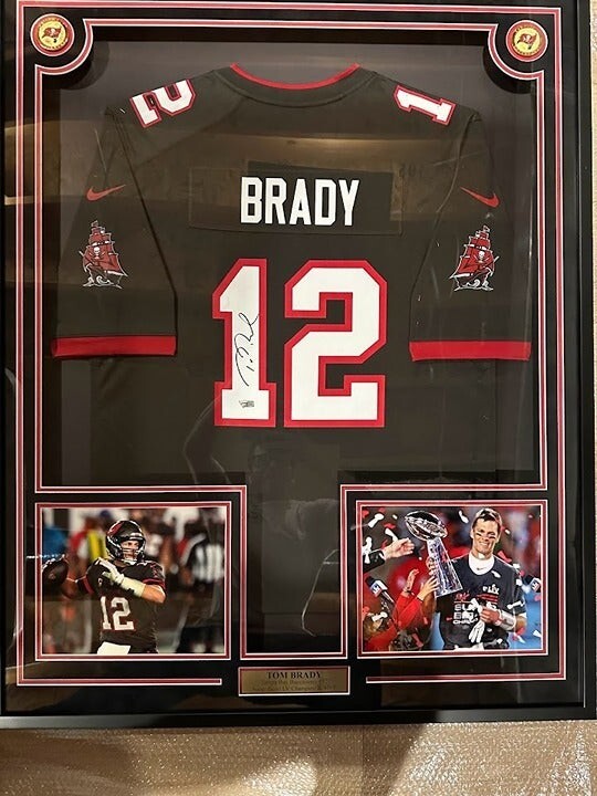 Tom Brady Autographed Signed Autograph Tampa Bay Buccaneers Nike Framed Jersey Fanatics 