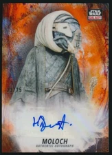 HARLEY DURST/MOLOCH 2021 Topps Chrome Star Wars Galaxy ORANGE REFRACTOR AUTO /25