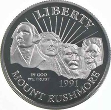 1991-S Mount Rushmore Bicentennial Gem Proof Commemorative Half Dollar US Mint