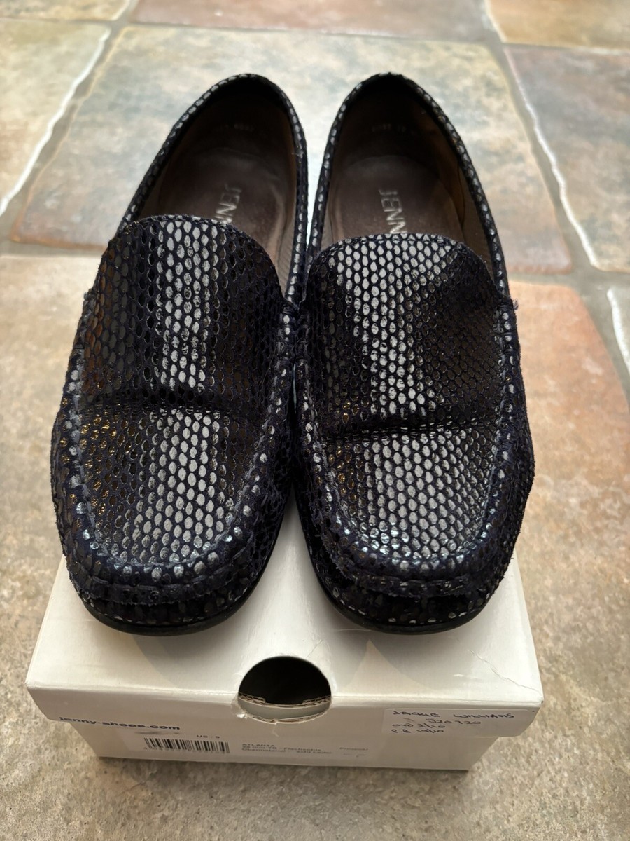 Jenny Luftpolster Black Suede Leather (Snake Effect) Size