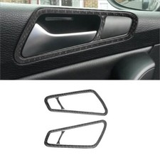Cubierta de manija de puerta delantera interior de fibra de carbono para Volkswagen Passat 2006-11