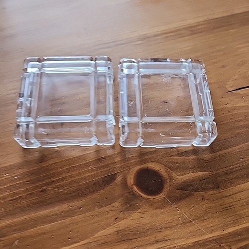 Vintage Glas abgeschrägt Schmuck Zigarettenschachtel Art Deco klar quadratisch Puzzle Verschluss - Bild 14 von 21