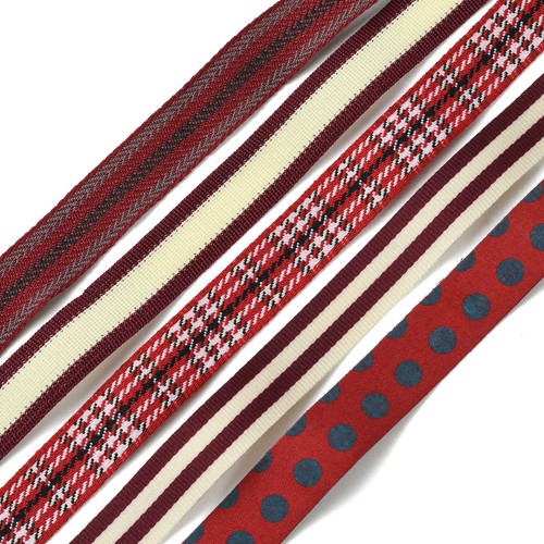 15 Yards Polyester Red Striped Ribbons for Flower Gift Home Wedding Party Decor - Picture 2 of 6