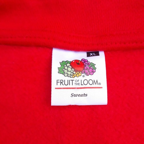 Rotes Fruit Of The Loom 1/4 Zip Sweatshirt Gr. XL Pullover - Bild 3 von 4
