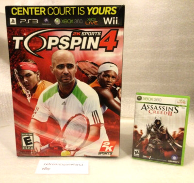 TOP SPIN 4 Promo Store Display Standee Box XBOX 360 Wii PS3 Topspin Tennis RARE