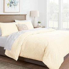 Oversized King Duvet Cover, 800 Thread Count Sateen Oversized King - 3Pc Ivory