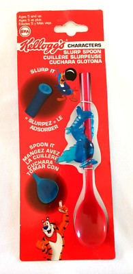 Kellogg's Characters Slurp Spoon Toucan Sam Vintage 2005 Spoon Straw Combo Red