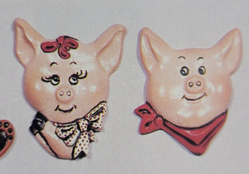 Duncan DM-151D Ceramic Slip Mold Lil' Piggy Magnet Figurines Country Kitchen