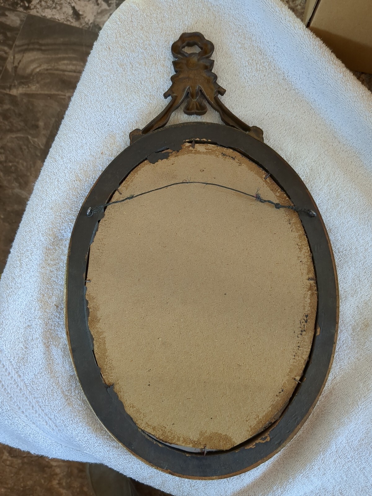 Vintage E.J.S. Mfg. Co. N.Y. Oval Mirror eBay