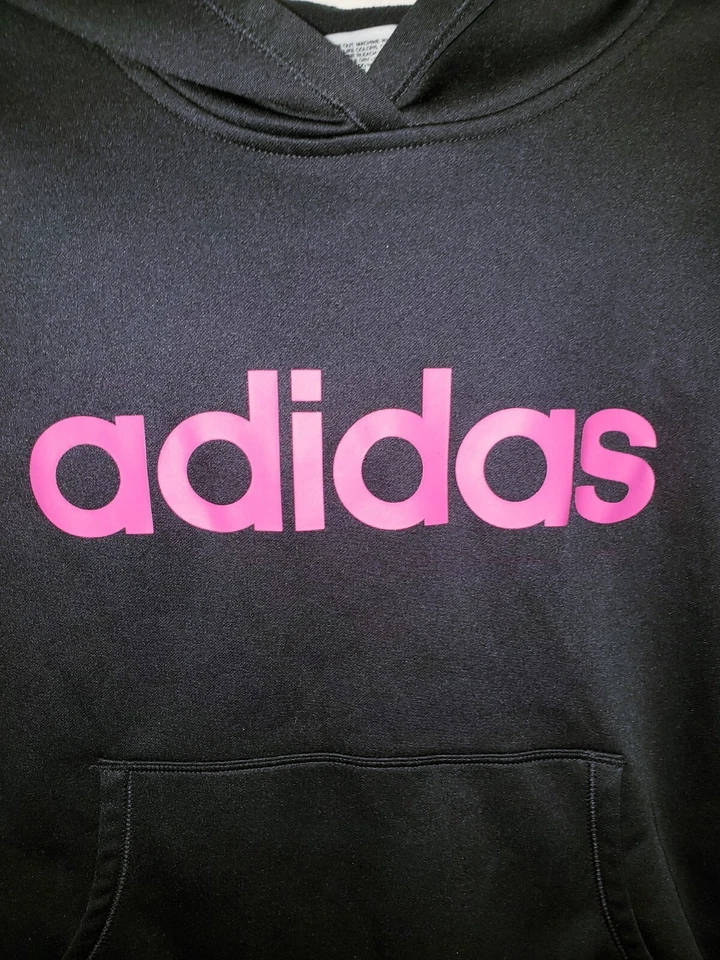 Girls Youth Adidas Hooded Long Sleeve Pullover Size Large L 14 - Image 2 of 4