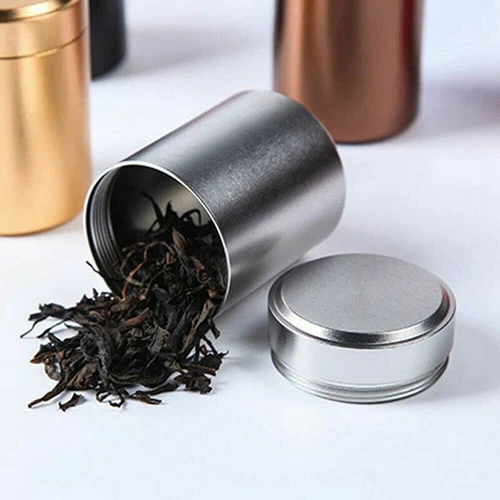 Airtight Smell Proof Metal Herb Can Portable Travel Tea Stash Jar Container Tool - Picture 3 of 14