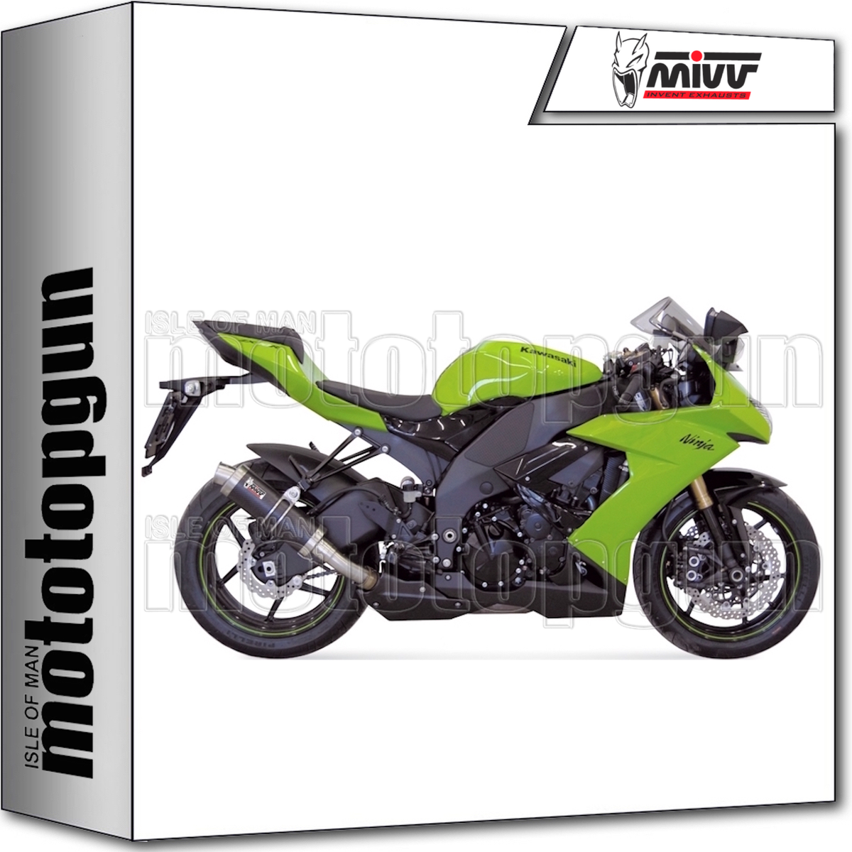 MIVV EXHAUST GP CARBON KAWASAKI ZX-10 ZX10 R 2008 08 2009 09