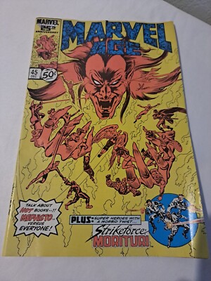 Marvel Age #45 (Marvel, Dec 1986) Mephisto VS Everyone Strikeforce Morituai