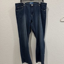 dkin Women’s Jeans Size 18W Dark Wash Straight Leg Rhinestone Button