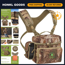 Binocular Harness Chest Pack with Rangefinder Pouch  Rain Cover for Hunting Gea