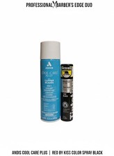 Andis Cool Care Plus Clipper Blade Cleaner W/ Kiss Temporary Hair Color Black