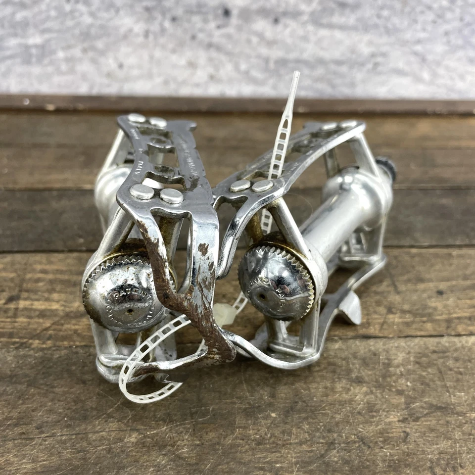 Par de pedales de bicicleta de carretera Campagnolo Record Quill de colección 9/16x20 hechos en Italia Foto 4 de 4