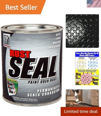 RustSeal Gloss Black 1 Quart - Non-Porous Gel Coating for Maximum Rust Defense