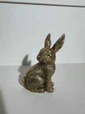 Statuina Coniglietto Oro | Decorazione Scaffale Primaverile Pasqua