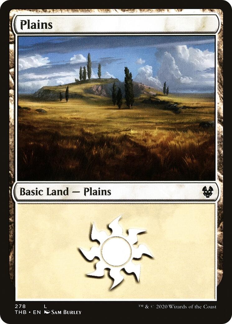 Magic THB Land Plains #278 NM PLAYSET 4x