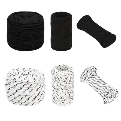 VIDAXL Polypropylenseil 3-20mm Schnur Flechtleine PP Leine Kunststoffseil Weiß Schwarz