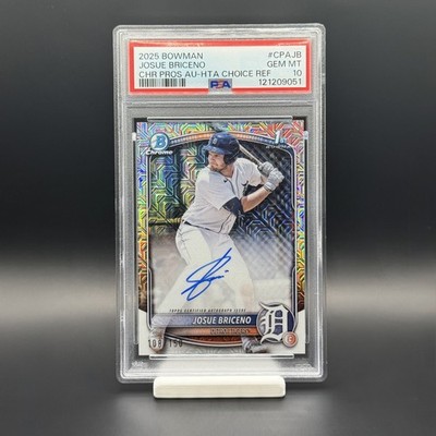 2025 Bowman Chrome Josue Briceno HTA Choice Refractor Auto /150 #CPA-JB PSA 10