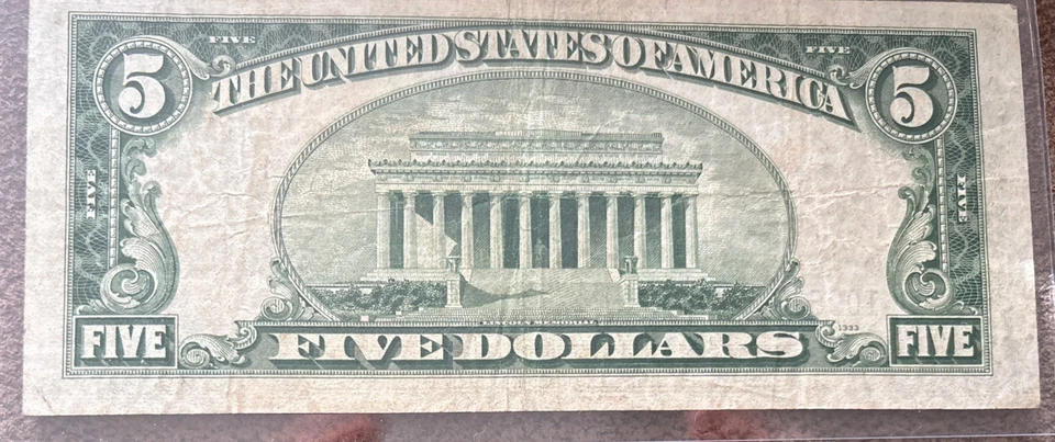 1934 $5 MINNEAPOLIS NOTE💥LOW STARTING $💥Support SEMPER FI & AMERICA’S FUND! - Image 2 of 2