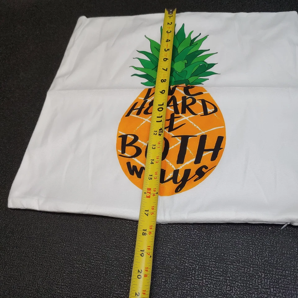 I've Heard It Both Ways Inspirational Quote Pineapple Pillow Cover 17x17 - Image 3 of 4