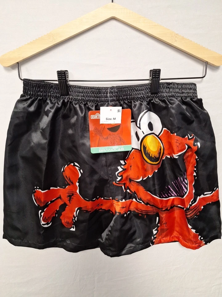 Men's Novelty Elmo Satin Feel Boxer Shorts Size Medium Quick Dry New With Tags  - image 2 of 4