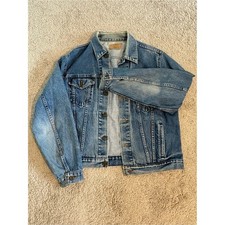 Vintage 90s USA Made Classic Blue Denim Jacket Men's Casual Trucker American