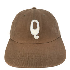 Vtg Quasi Skateboards Cap Q Logo Made In USA Snap Back Baseball Skater Hat Brown