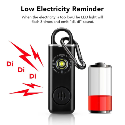 Defense Personal Alarm 130dB Loud Rechargeable Keychain Alarm with Strobe Light - Picture 16 of 25