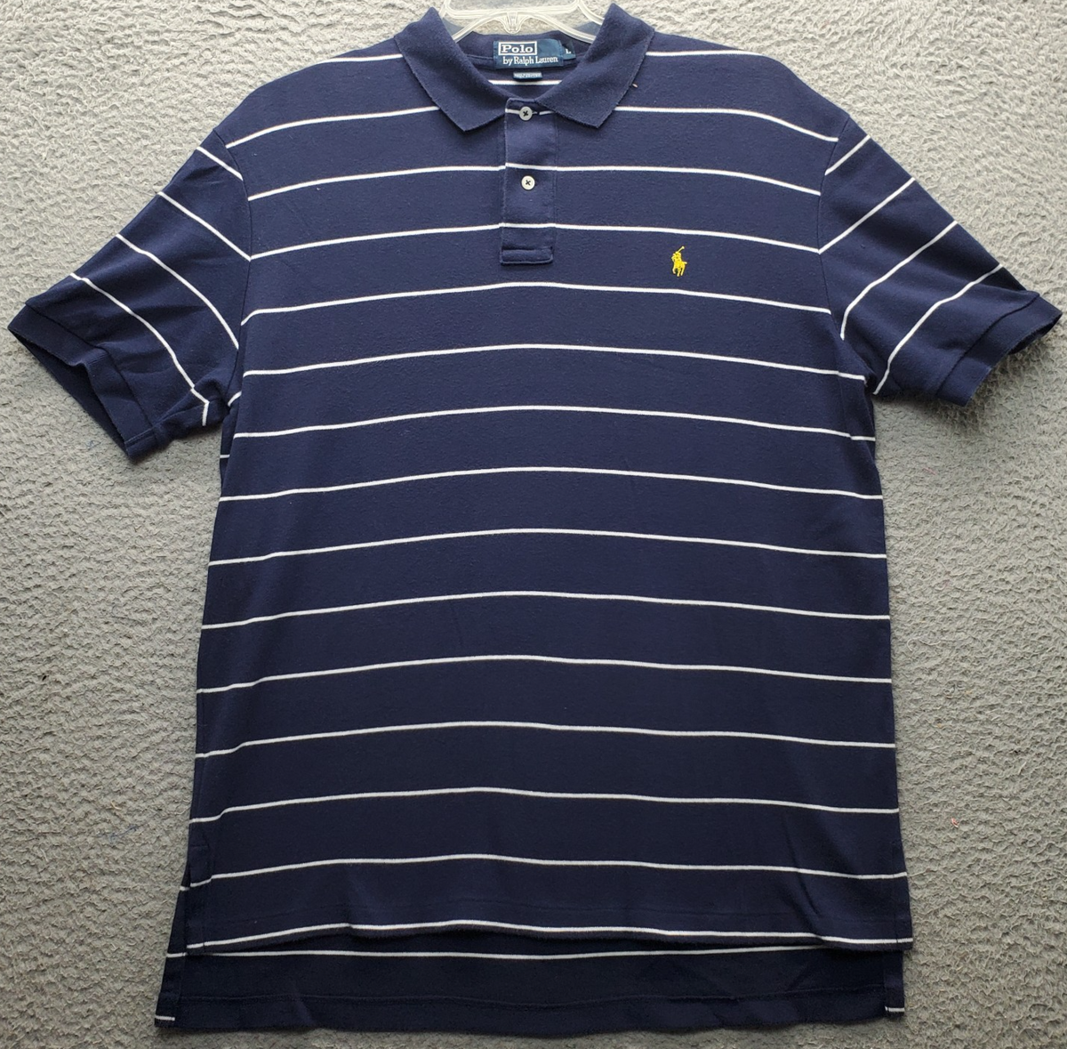Polo by Ralph Lauren Golf Polo Shirt Men L Multi Striped High Low