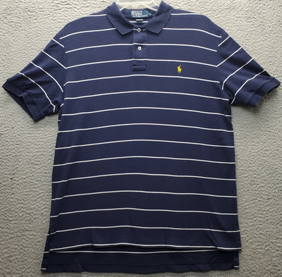 Polo by Ralph Lauren Golf Polo Shirt Men L Multi Striped High Low