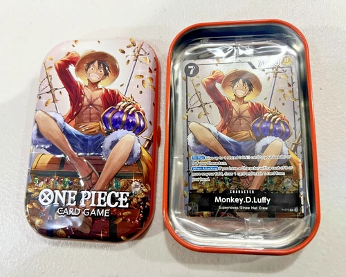 P-075 Monkey.D.Luffy Promo Card TS-02 Tin Set 02 SEALED PROMO w/Tin. NO PACKS.