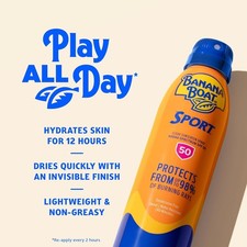 Ultra SPF 50 Sunscreen Spray Water Resistant, Oxybenzone free 6oz each Twin Pack