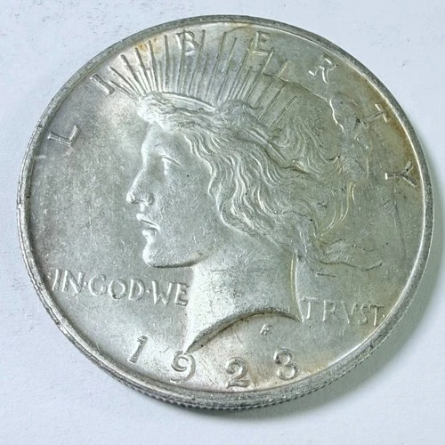 1923 Peace Silver Dollar $1 - 90% Silver - Circulated Coin #7748