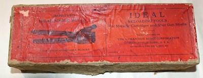 ME-29 Vintage Ideal Lyman Bullet Mold Box ONLY Red Box 358250 .38