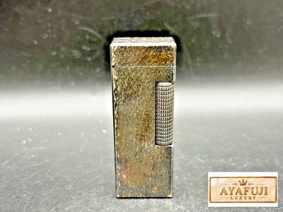Vintage Dunhill Rollagas Silver Gas Lighter Working Swiss Made Patented Jpn