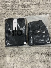 Large Black Alo Set Hoodie And Cuffed Sweatpants