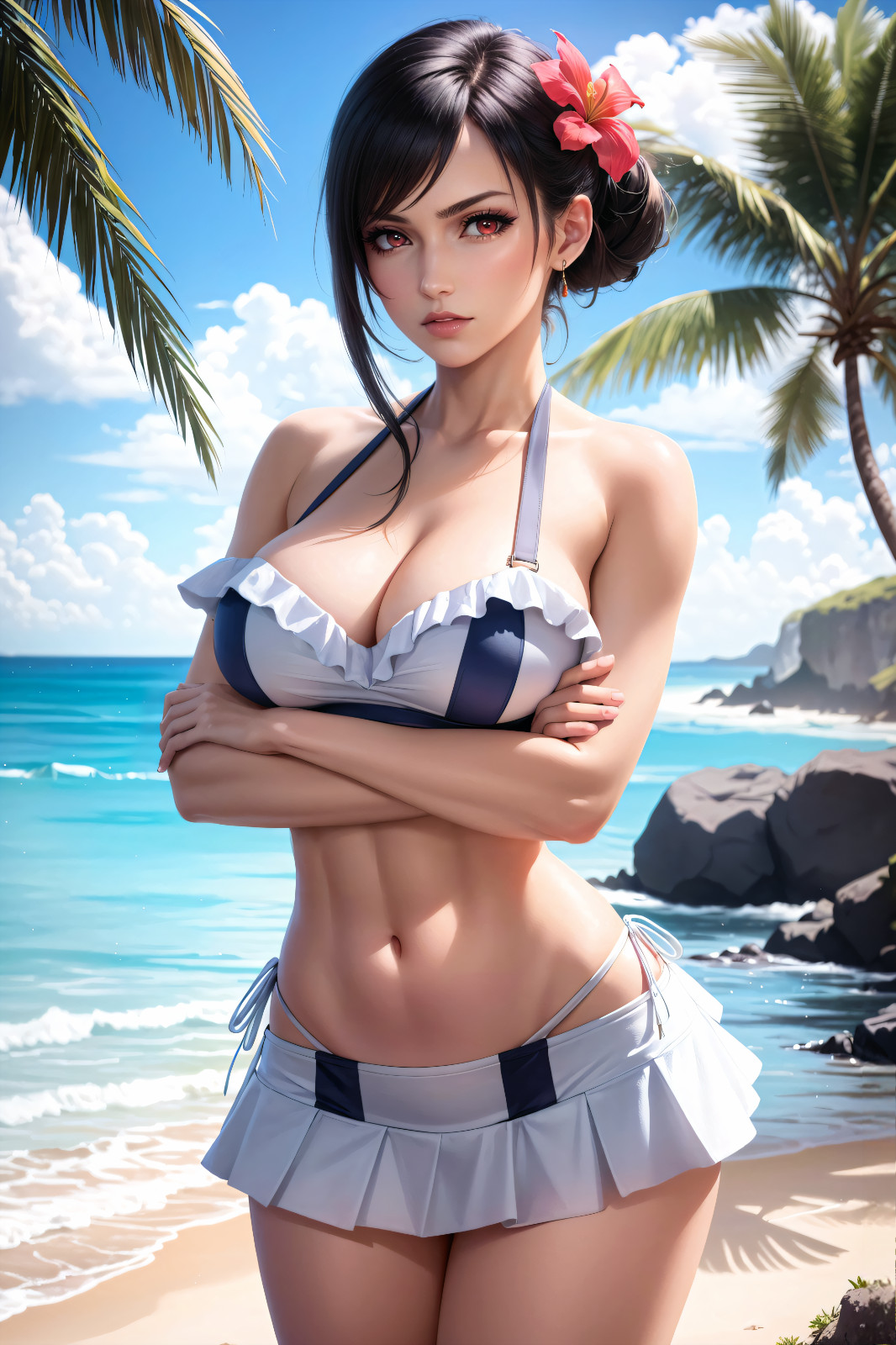 Final Fantasy 7 Tifa Lockhart full artwork waifu anime print #263