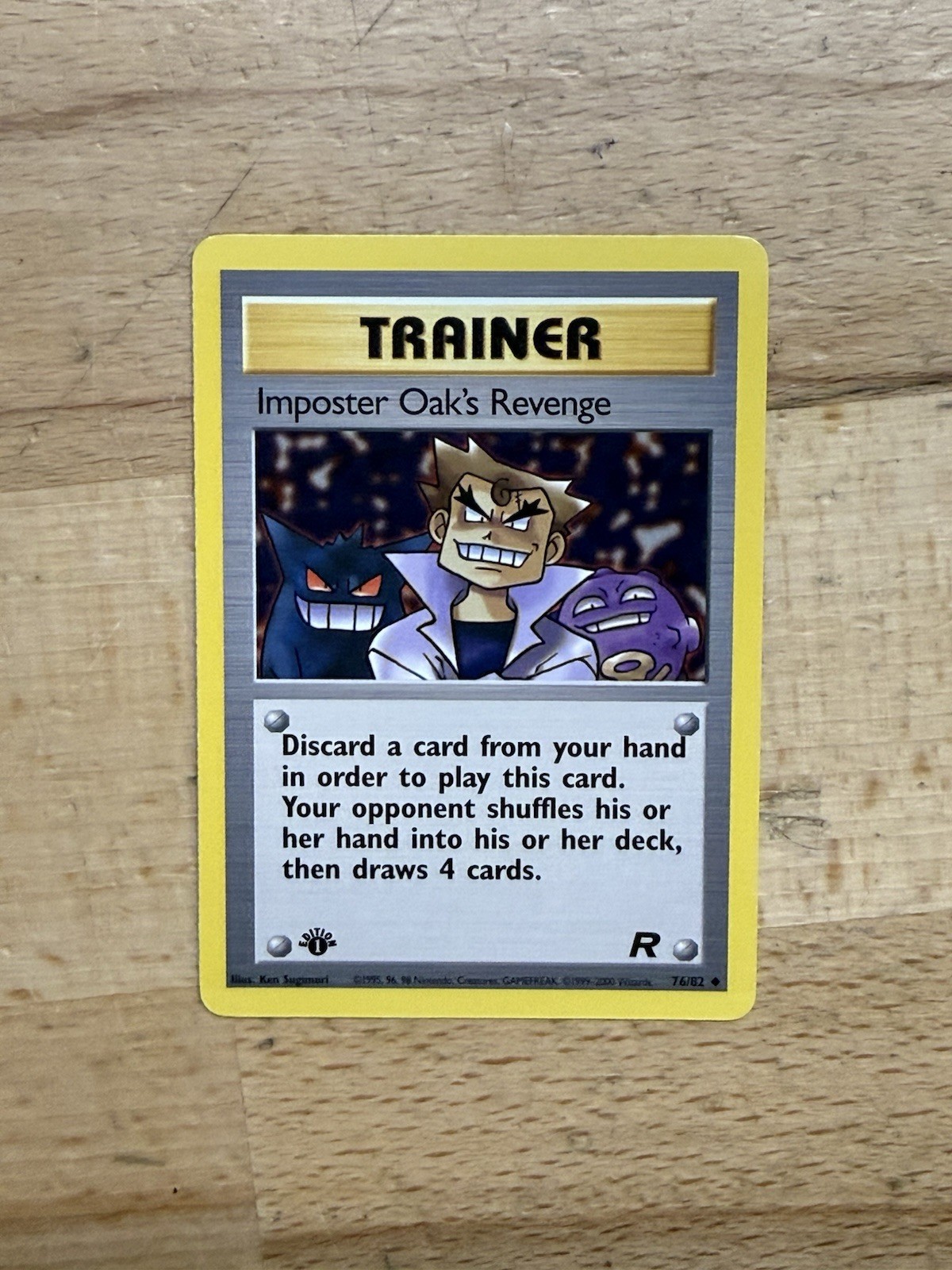 Imposter Oak's Revenge 76/82 Uncommon Team Rocket Pokemon 1st Edition Near Mint