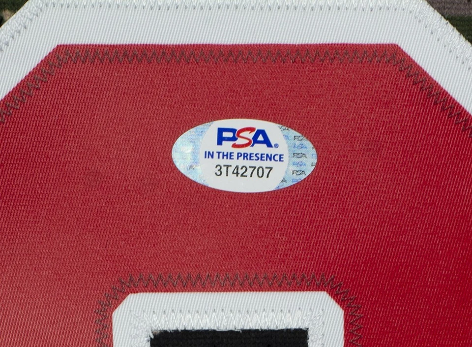 Allen Iverson Signed 76ers 1996-97 Camo Mitchell & Ness Swingman Jersey PSA - Image 3 of 4