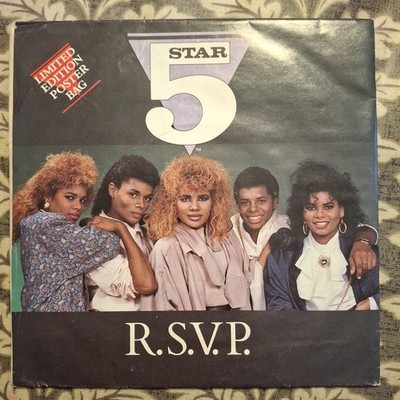 FIVE STAR ''R.S.V.P '' LTD EDITION POSTER SLEEVE 45 RPM VINYL SINGLE 1985 VG+/VG+