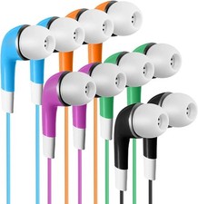 Bulk Kids Earbuds Individually Packaged Classroom 100 Pack Multi Color
