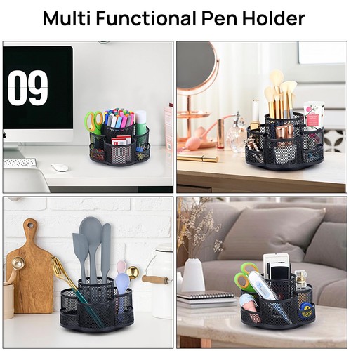 Pen Holder for Desk, Rotating Pencil Holder, Cup Holder for Desk Office, Pen ... - Imagen 5 de 6